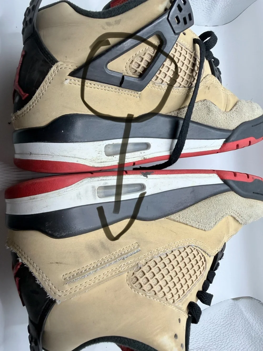 Jordan Men’s Sneakers - Tan/Black/Red